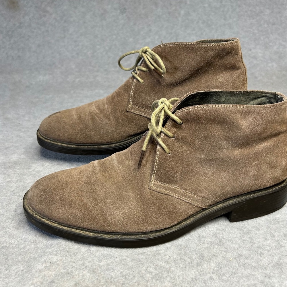 Joseph Abboud Mens Suede Chukka Boots Desert Boots Lace Up Size 10.5 D Brown